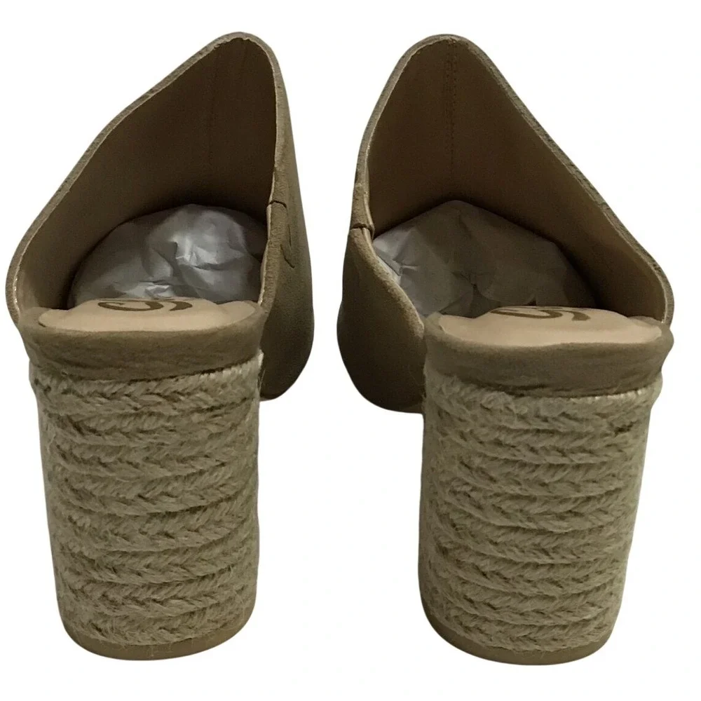 Sbicca Helena Womens Natural Suede Open Toe Blocked Heel‎ Espadrille Size 9